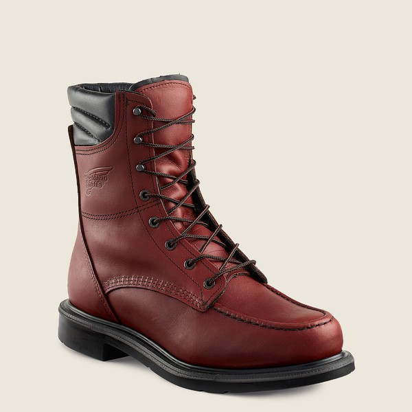 Red Wing Iş Botu Erkek - Supersole® - 8-Inch Soft Toe - Bordo - 93MFAPLBI